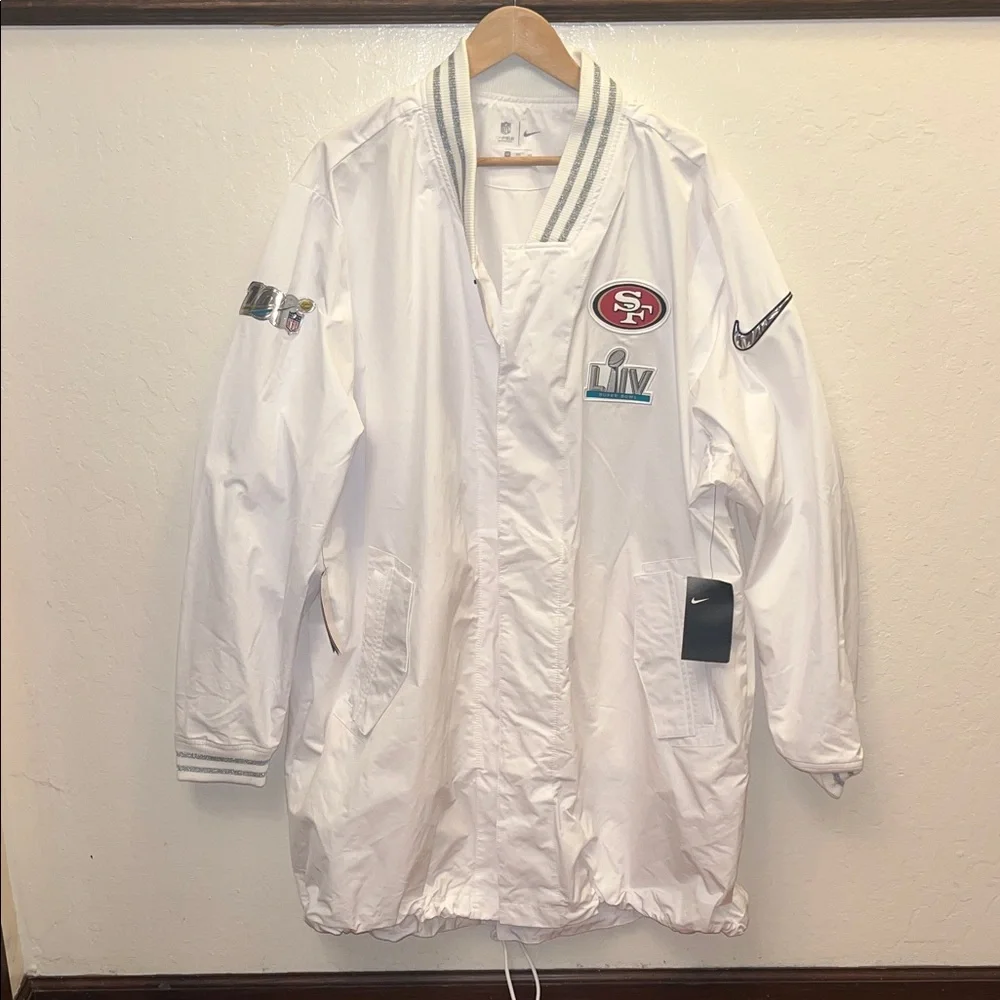 NFL 49ers Superbowl On field Apparel White Jacket 3XL